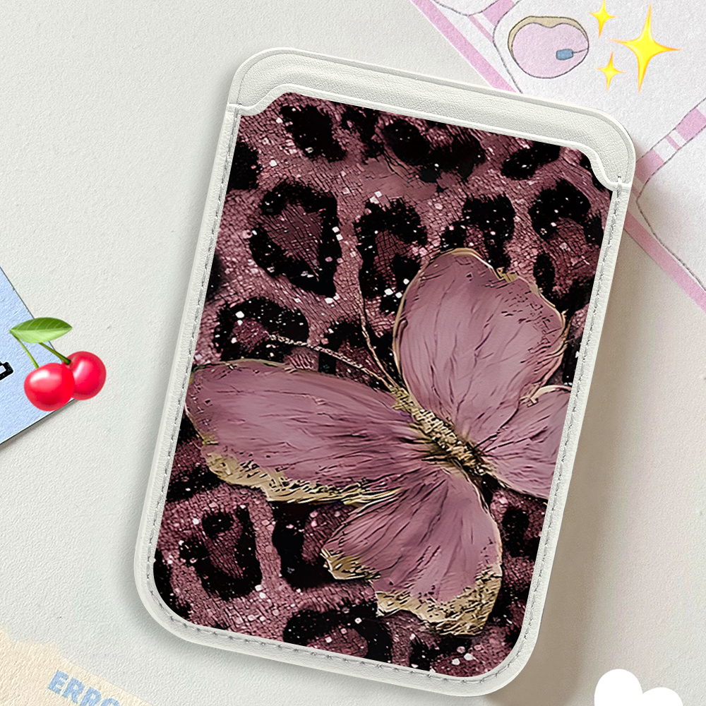 Leopard Print Bow Phone Card B - Card Holder Slim Case のレビューと価格