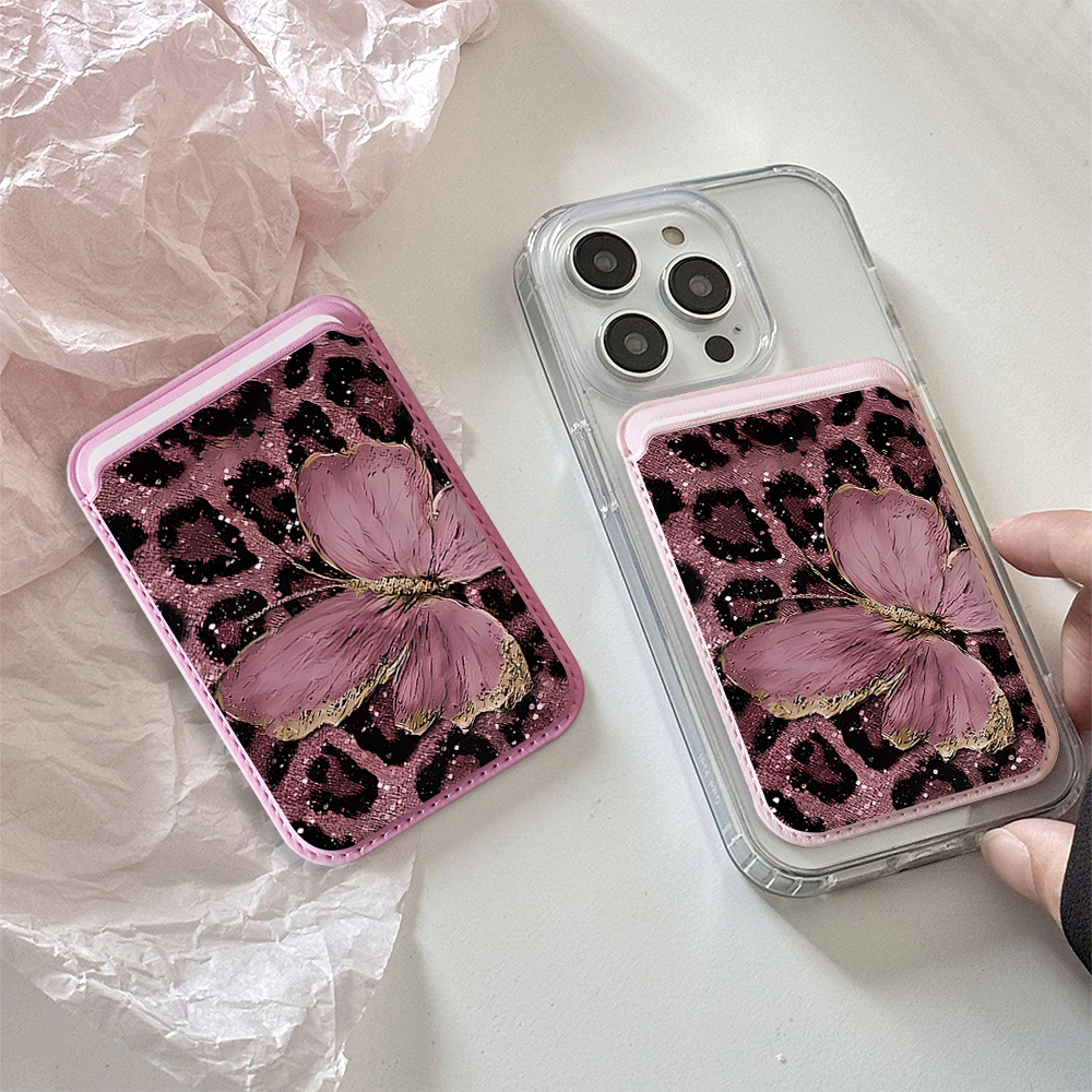 Leopard Print Bow Phone Card B - Card Holder Slim Case のレビューと価格