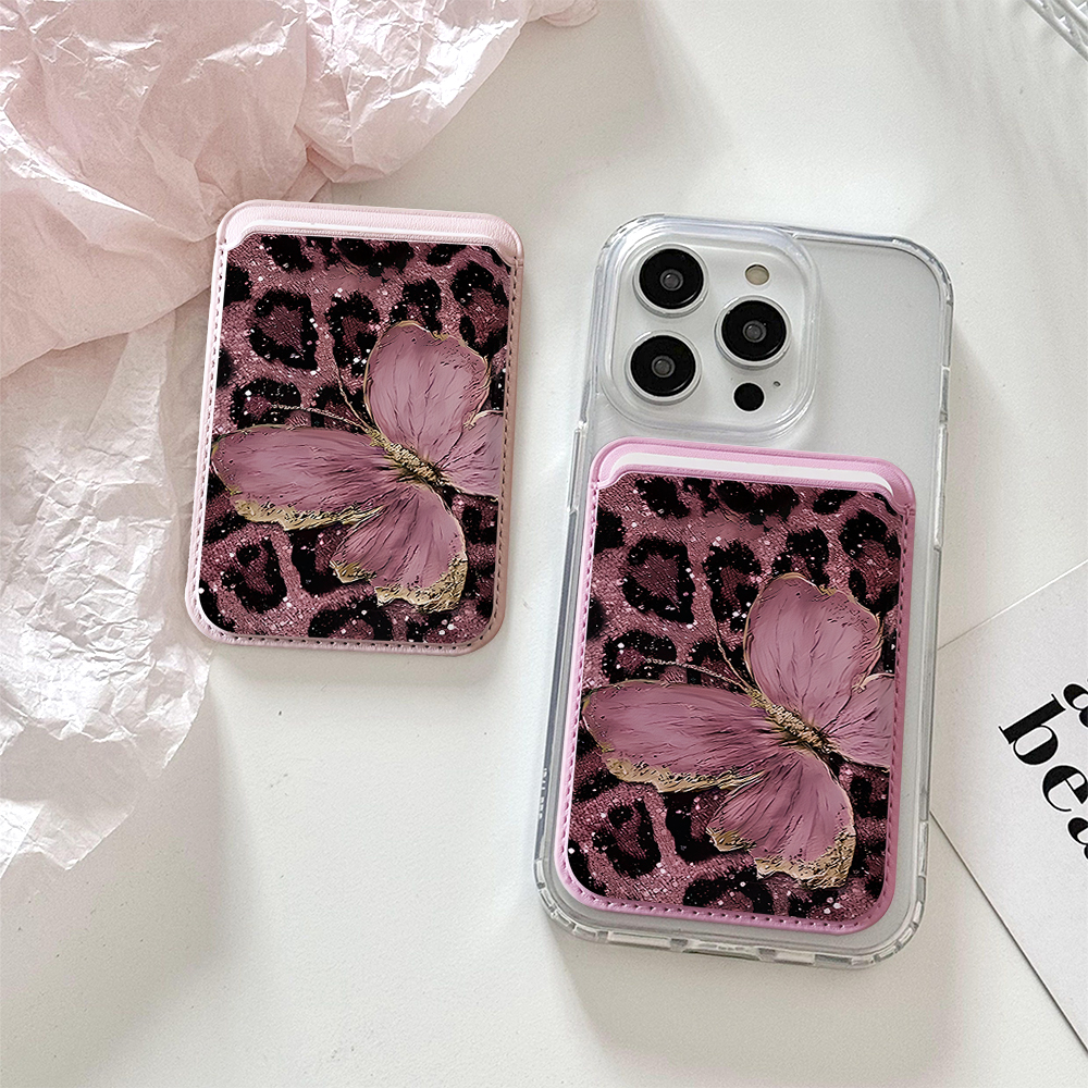 Leopard Print Bow Phone Card B - Card Holder Slim Case のレビューと価格