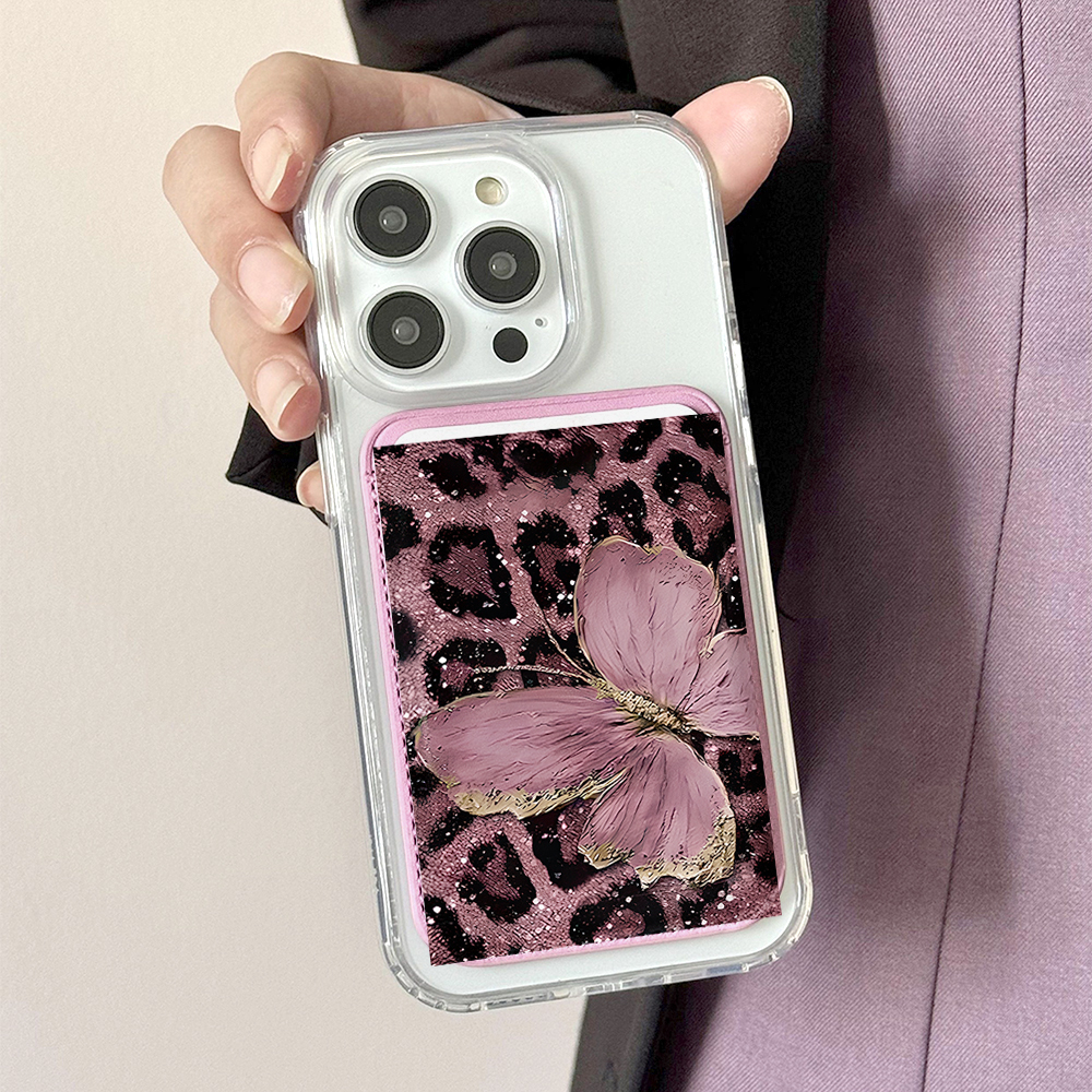 Leopard Print Bow Phone Card B - Card Holder Slim Case のレビューと価格