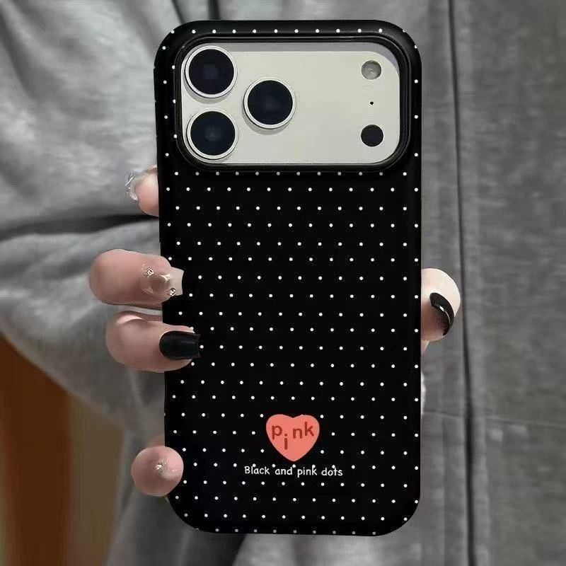 Fresh Simple Black Polka Dot H - Phone Cases Polka Dot のレビューと価格