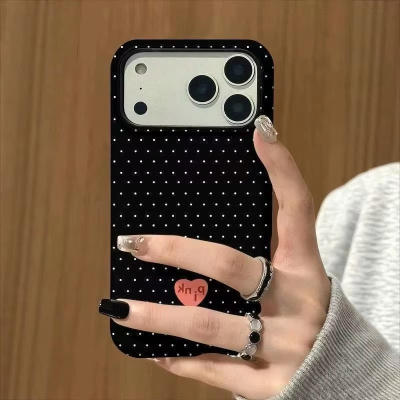 Fresh Simple Black Polka Dot H - Phone Cases Polka Dot のレビューと価格