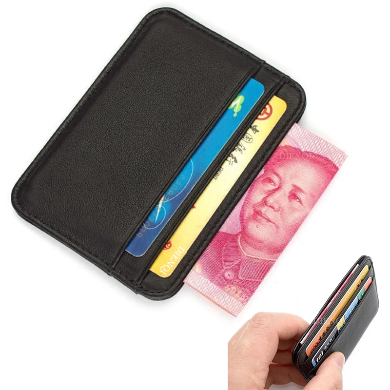 Genuine Leather Visit Card Hol - Card Holder Slim Case のレビューと価格