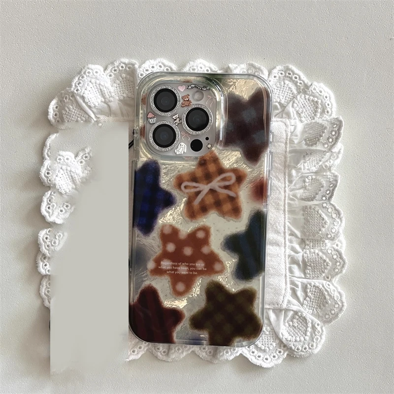 Korean Winter Cute Brown Check - Phone Cases Korean のレビューと価格