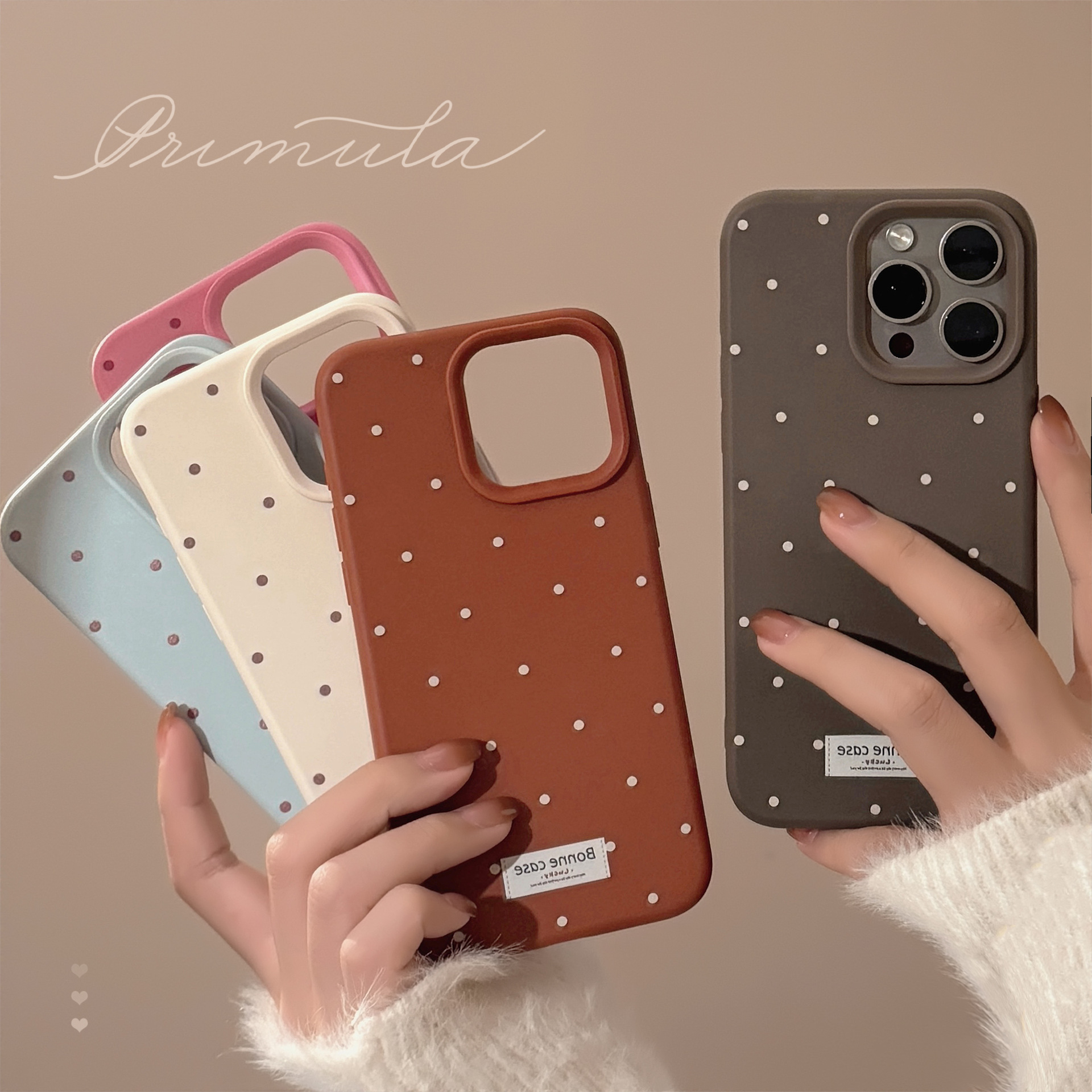 Korean Full Screen Polka Dots  - Phone Cases Polka Dot のレビューと価格