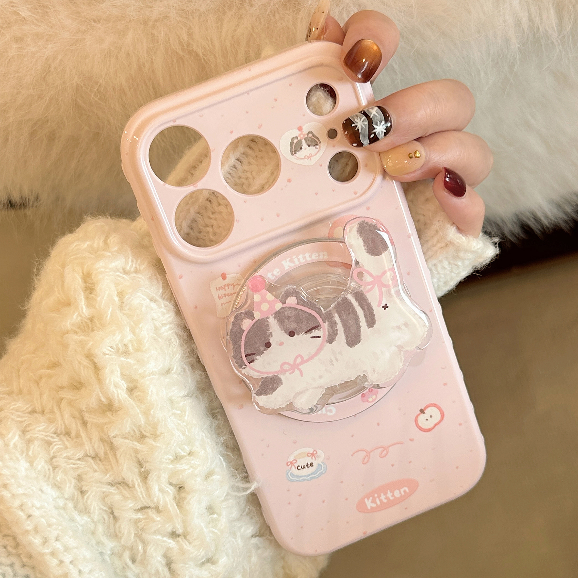 Korean Pink Polka Dot Cute Car - Phone Cases Girly のレビューと価格