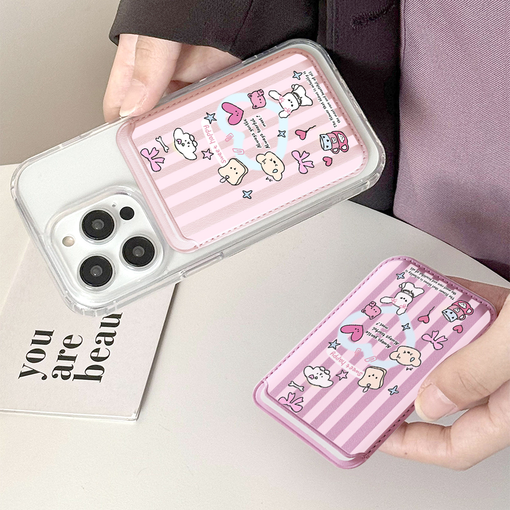 Cute Girly Sketch Style Leathe - Card Holder Slim Case のレビューと価格