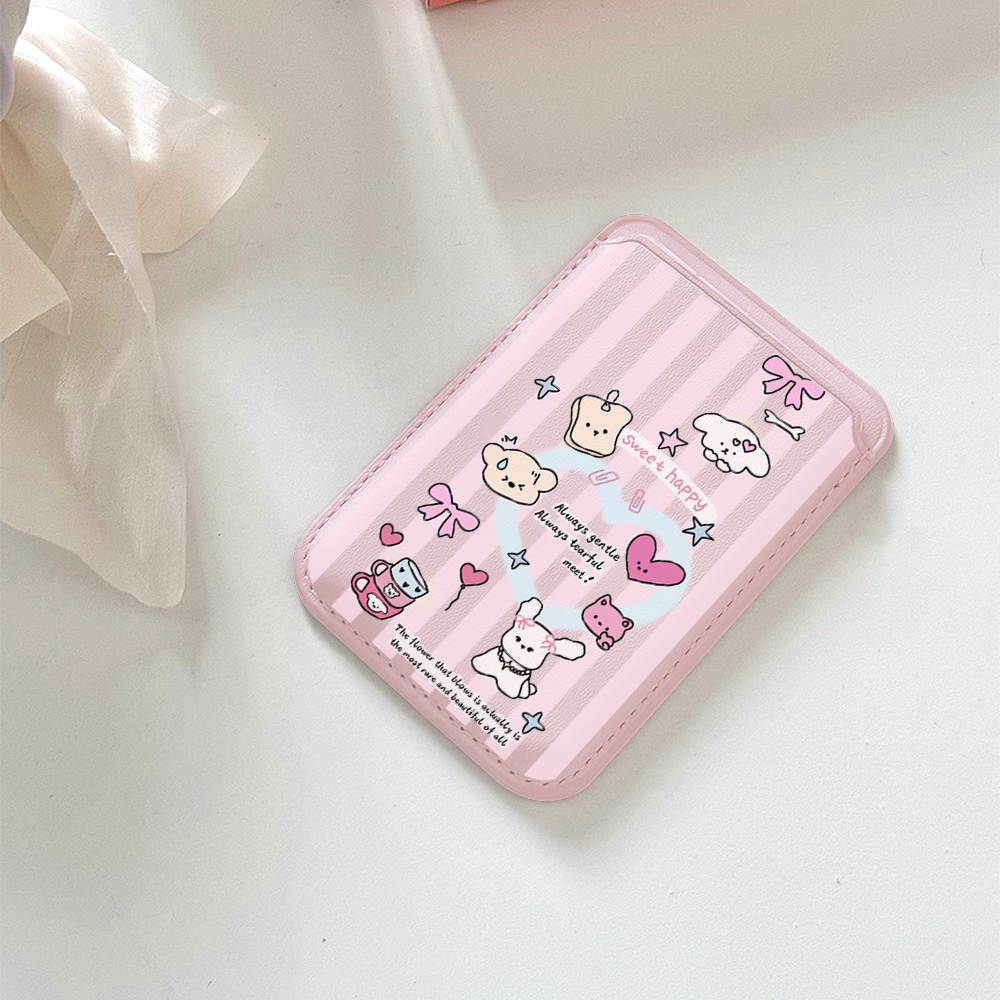 Cute Girly Sketch Style Leathe - Card Holder Slim Case のレビューと価格