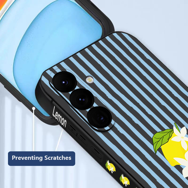 Stripe Lemon Print TPU Phone C - Phone Cases Galaxy S23 のレビューと価格