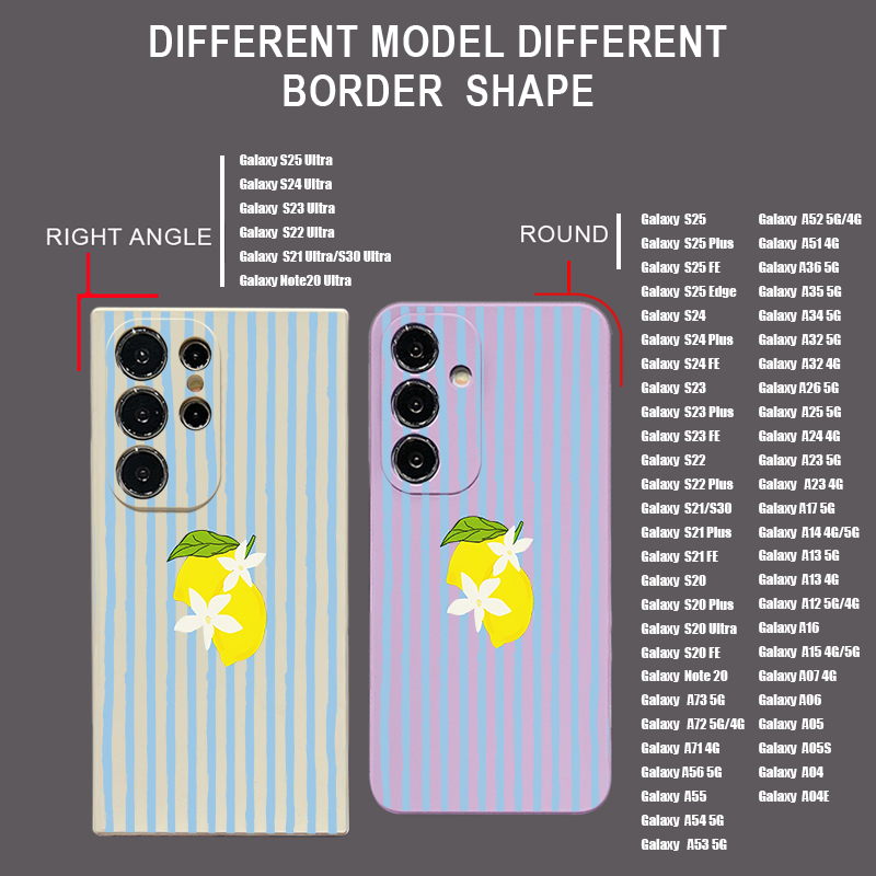 Stripe Lemon Print TPU Phone C - Phone Cases Galaxy S23 のレビューと価格