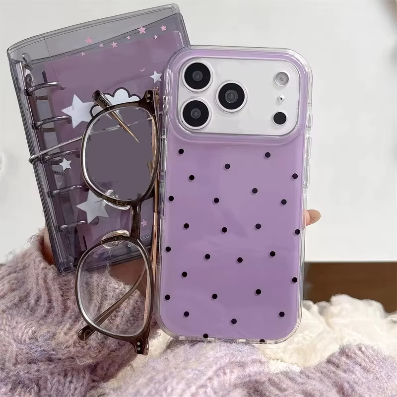 Minimalist Ins Style Purple Po - Phone Cases Polka Dot のレビューと価格