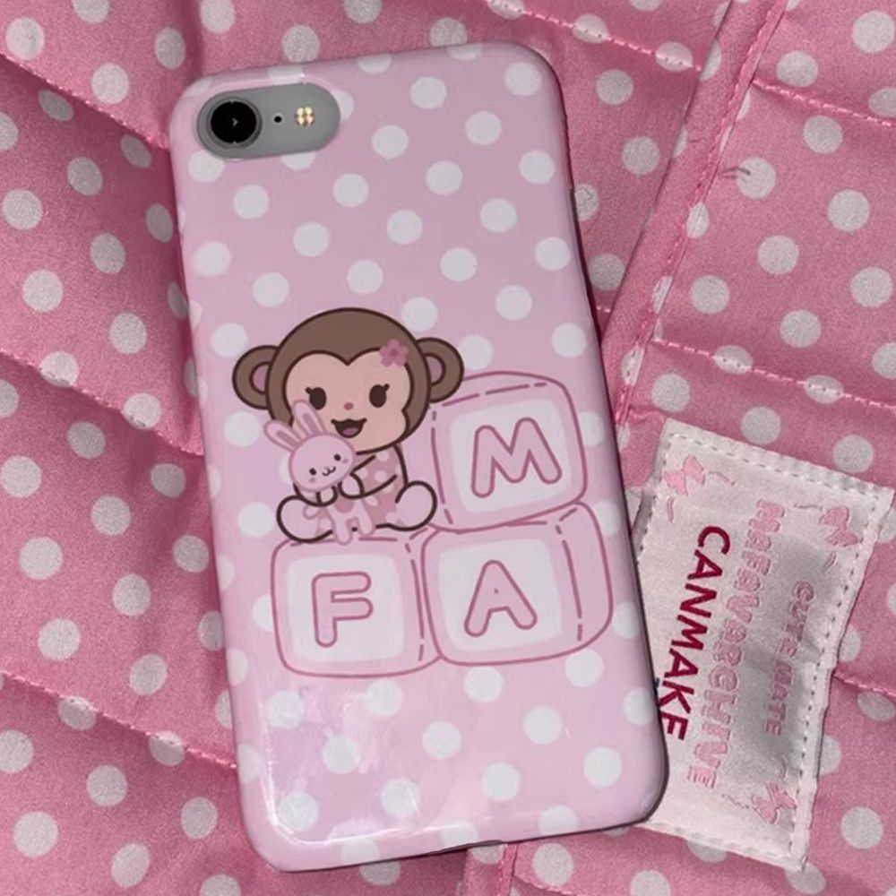 Korean Cartoon Sweet Pink Cute - Phone Cases Polka Dot のレビューと価格