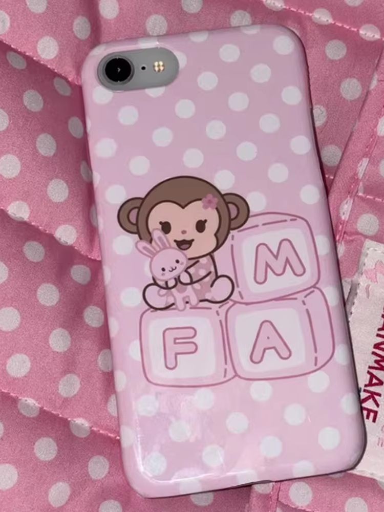 Korean Cartoon Sweet Pink Cute - Phone Cases Polka Dot のレビューと価格
