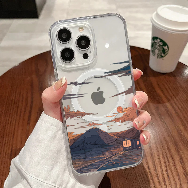 Sunset Pattern Fashion Phone C - Phone Cases Magsafe のレビューと価格