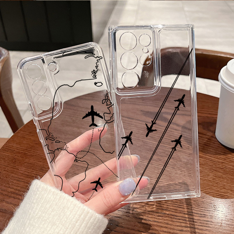 Airplane Travel Line Label Cas - Phone Cases Galaxy A17 のレビューと価格
