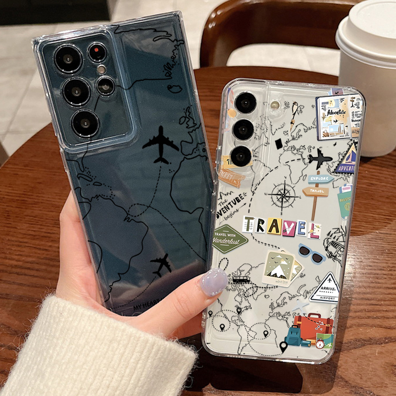 Airplane Travel Line Label Cas - Phone Cases Galaxy A17 のレビューと価格
