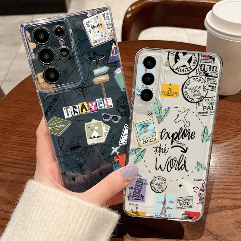 Airplane Travel Line Label Cas - Phone Cases Galaxy A17 のレビューと価格