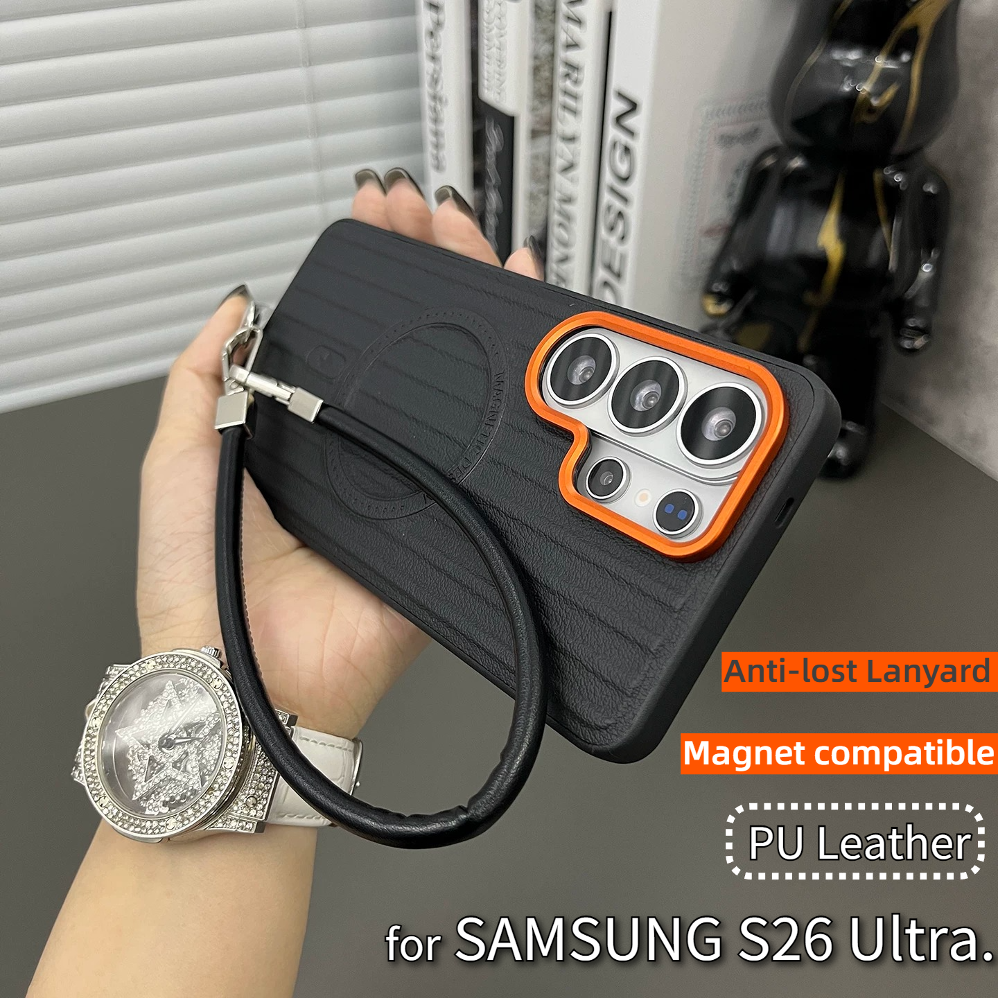 Luxury Simple Corrugated PU Le - Phone Cases Magsafe のレビューと価格