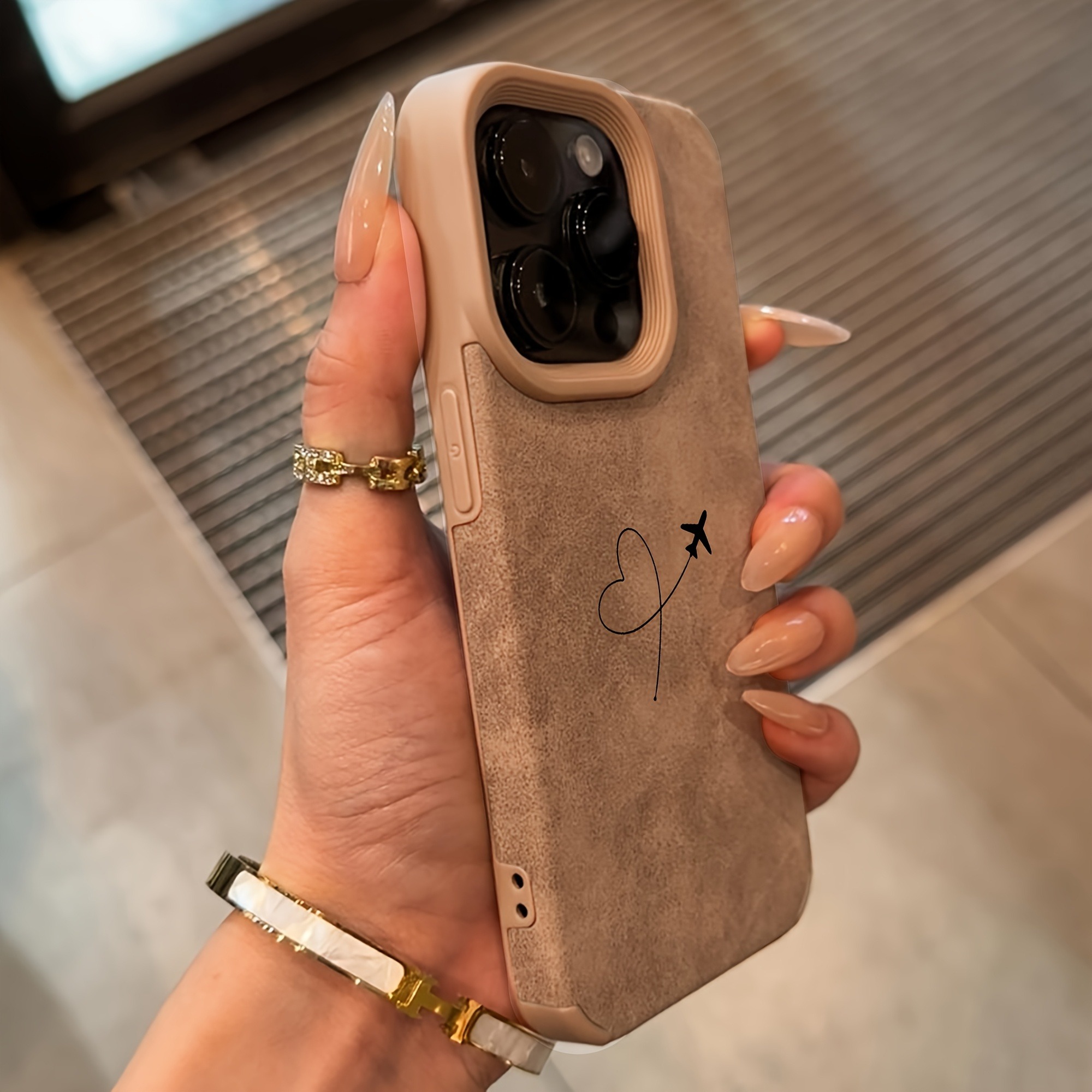 Airplane Route Love Heart Desi - Phone Cases Beach のレビューと価格