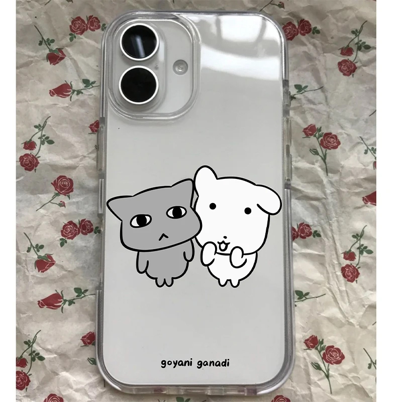 Korean Simple Cute Cartoon Pup - Phone Cases Cat のレビューと価格