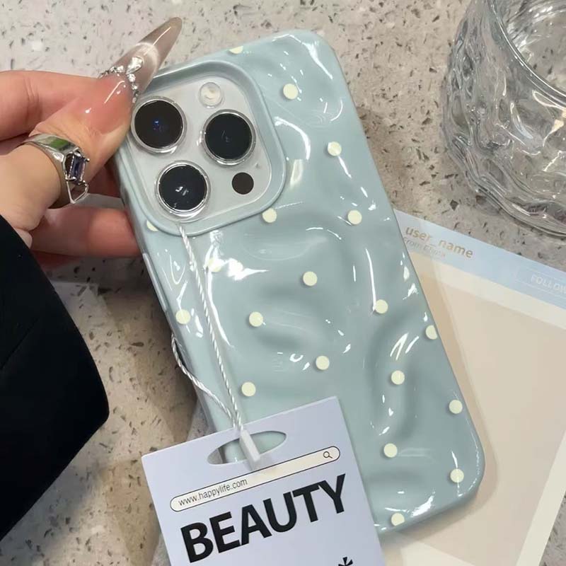 Black White Blue Polka Dots Ph - Phone Cases Polka Dot のレビューと価格