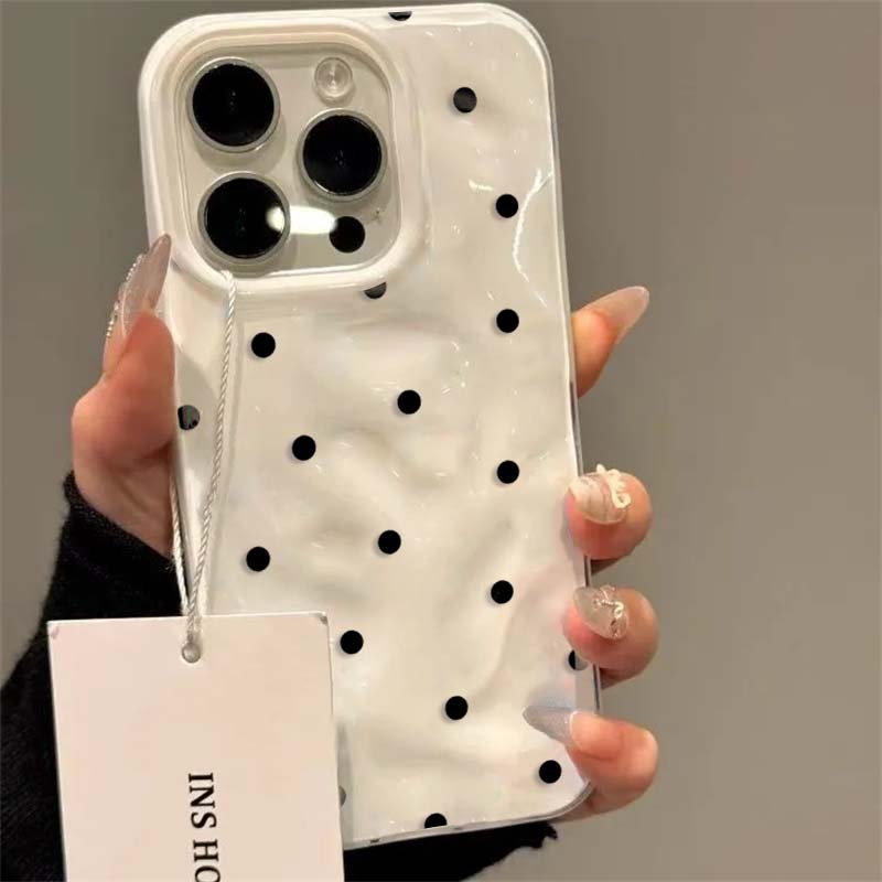 Black White Blue Polka Dots Ph - Phone Cases Polka Dot のレビューと価格