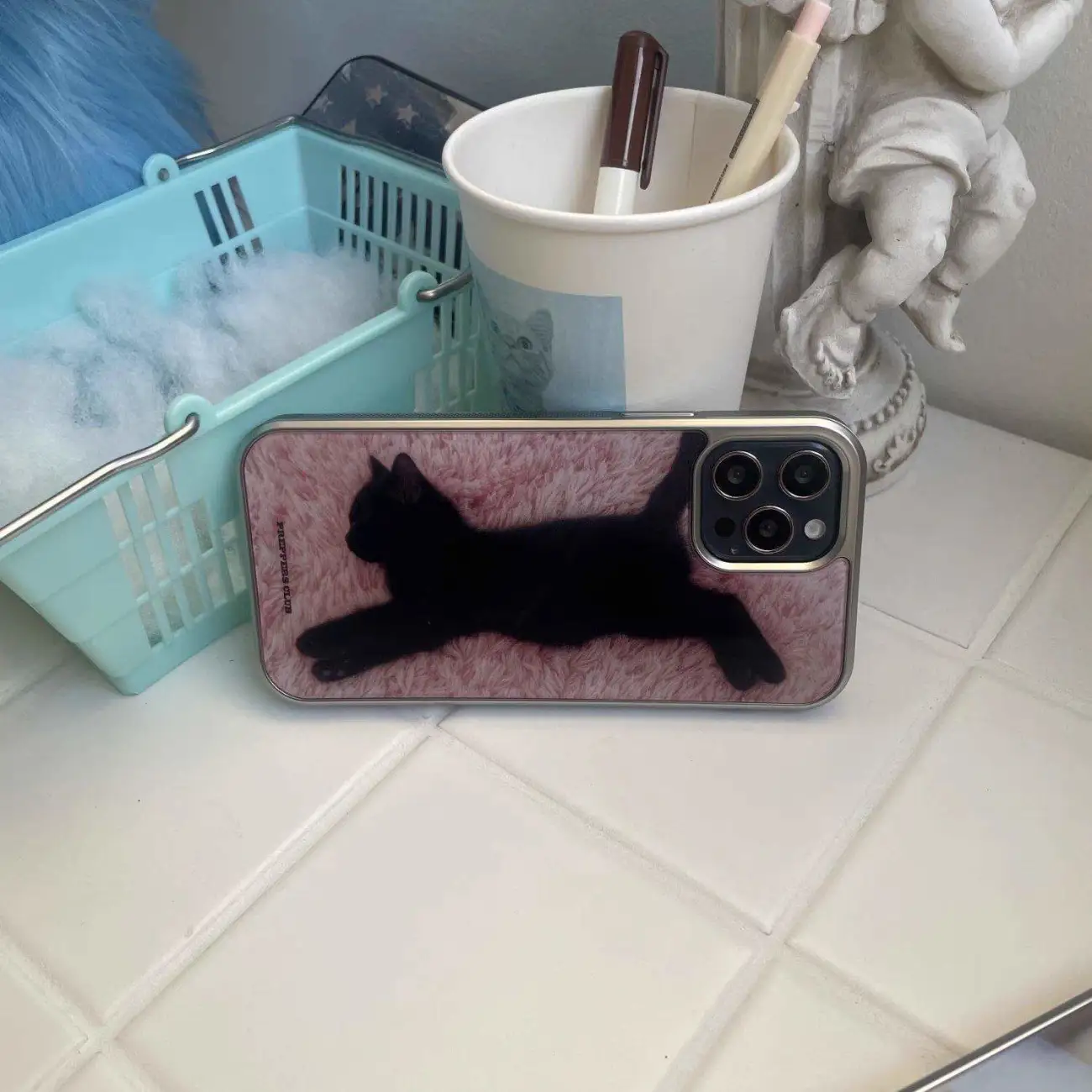 Korean Ins Cartoon Cute Pink C - Phone Cases Cat のレビューと価格