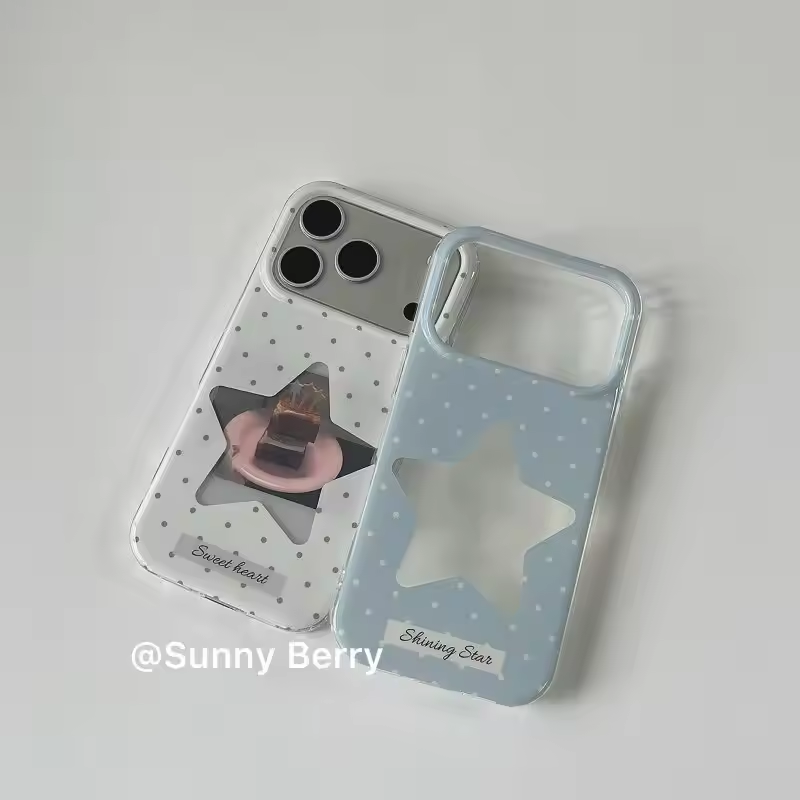 Minimalist Fresh Blue and Whit - Phone Cases Polka Dot のレビューと価格