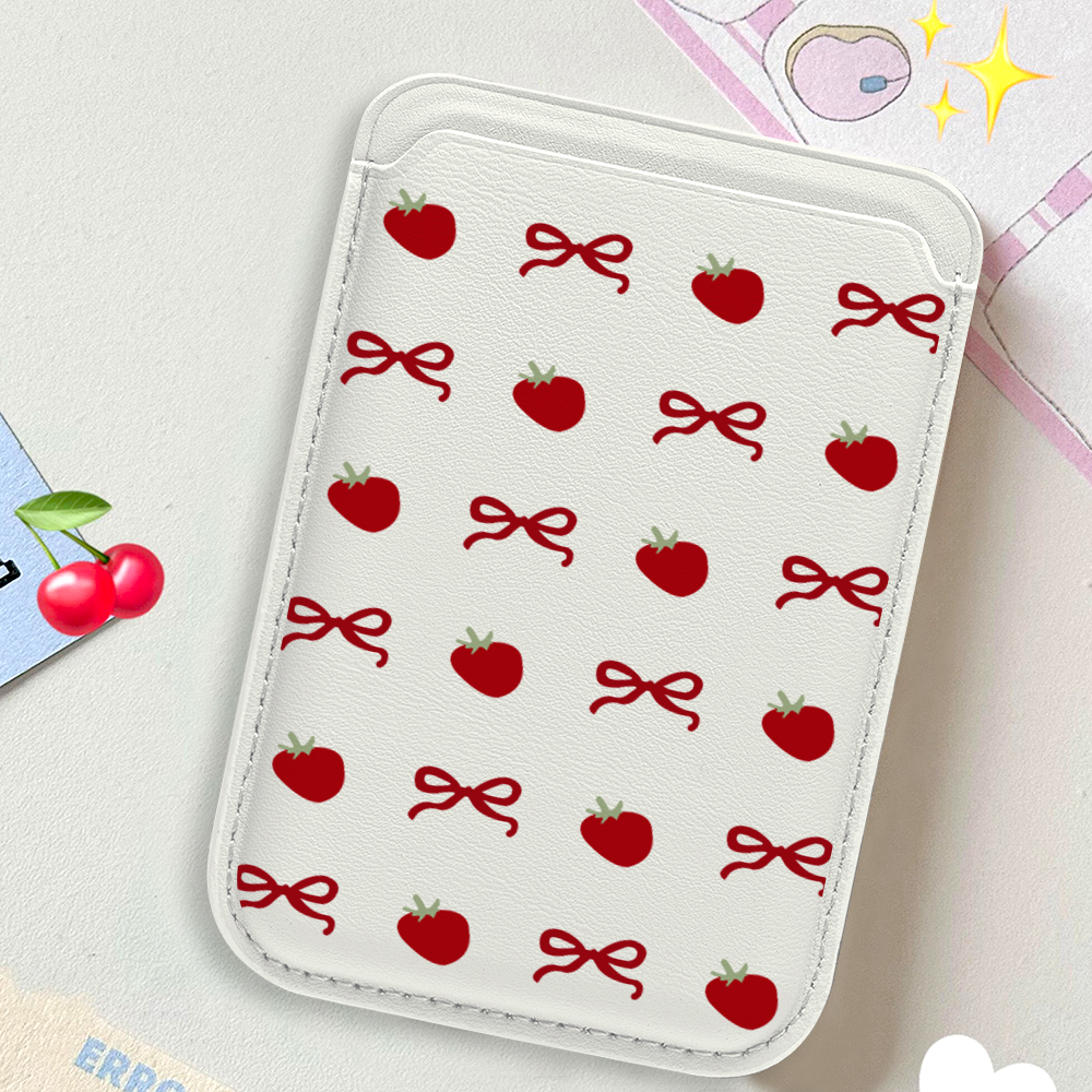 Strawberry And Bow Phone Card  - Card Holder Slim Case のレビューと価格